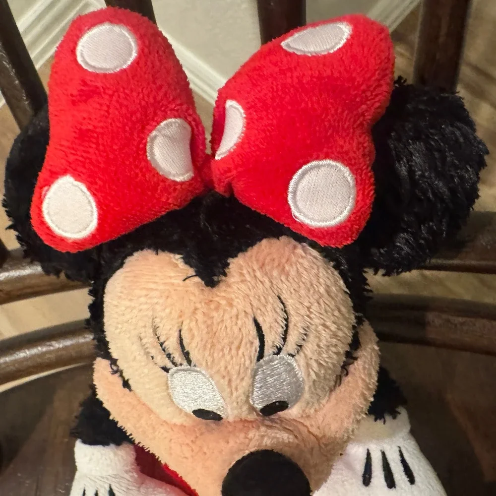 Disney Minnie Mouse Plush Red Polka Dot Dress White Gloves Yellow‎ Shoes Toy